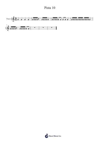 Pista 10 Sheet Music by -Arr.Hewdys