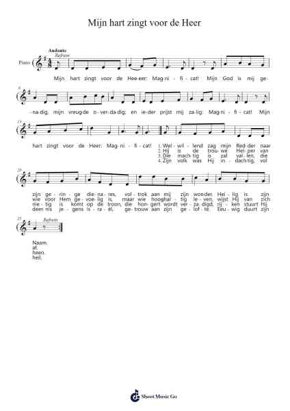 Mijn hart zingt voor de Heer Sheet Music by Hulford-Arr.Jefgiles Greren