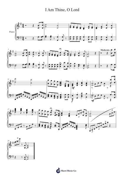 I Am Thine, O Lord Sheet Music by Fanny Crosby-Arr.Jillcooke Murday