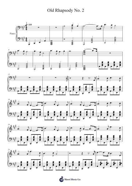 Rhapsody No. 2 Op. 0 Sheet Music by Dickann Coryan-Arr.Crailynn Rodlan