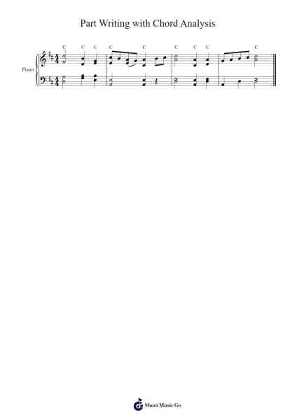 part writing with chord analysis Sheet Music by undefined-Arr.Churmike