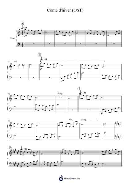 Conte d'hiver (OST) Sheet Music by Sébastien Erms-Arr.Consdrow