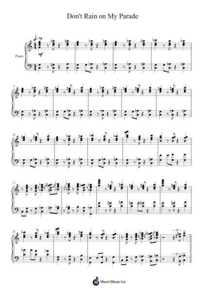 Don't Rain on My Parade Sheet Music by Barbra Streisand-Arr.Galchard