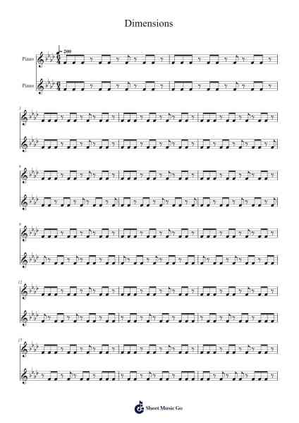 Dimensions Sheet Music by -Arr.Sherkes Dofrank