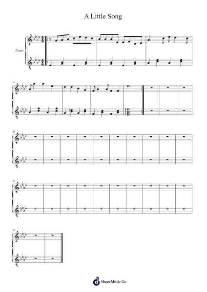 A Little Song Sheet Music by undefined-Arr.Ossweet