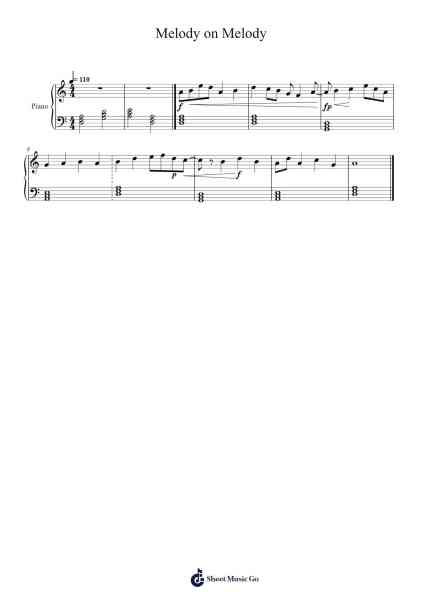 Melody on Melody Sheet Music by Maddie M-Arr.Gembur