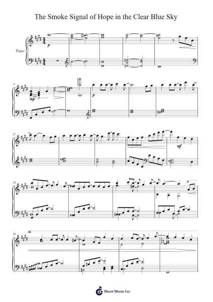 The Smoke Signal of Hope in the Clear Blue Sky Sheet Music by Masato Koda-Arr.Bushple