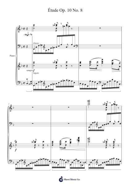 Study No. 16 after Chopin's Étude Op. 10 No. 8 Sheet Music by Leopold Godowsky-Arr.Padlia Bebe