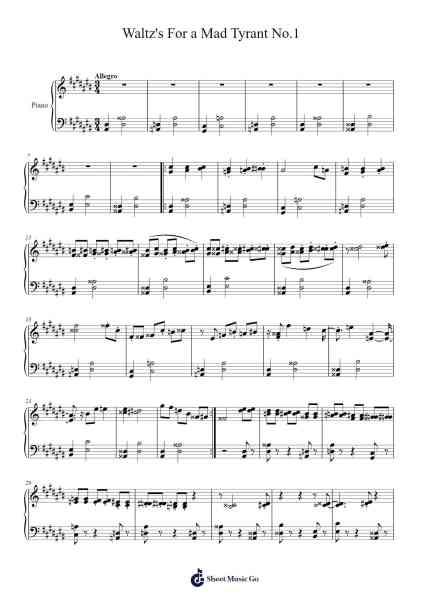 Waltz for a Mad Tyrant No. 1 Sheet Music by Sylsia Kerrsel-Arr.Gosnix
