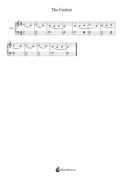 The Cuckoo Sheet Music by -Arr.Vogtyves