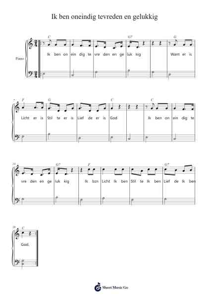 Ik ben oneindig tevreden en gelukkig Sheet Music by -Arr.Mcdel Auriah