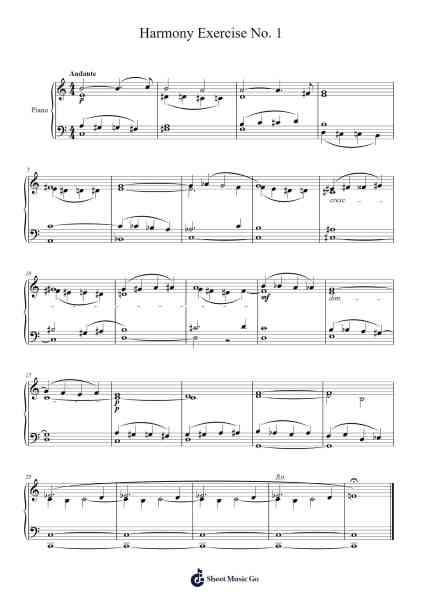 Harmony Exercise No. 1 Sheet Music by Megkit-Arr.Bloorfunk Hanlaine