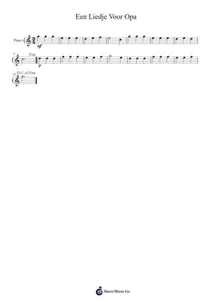 Een Liedje Voor Opa Sheet Music by Cees Hartog-Arr.Backdn