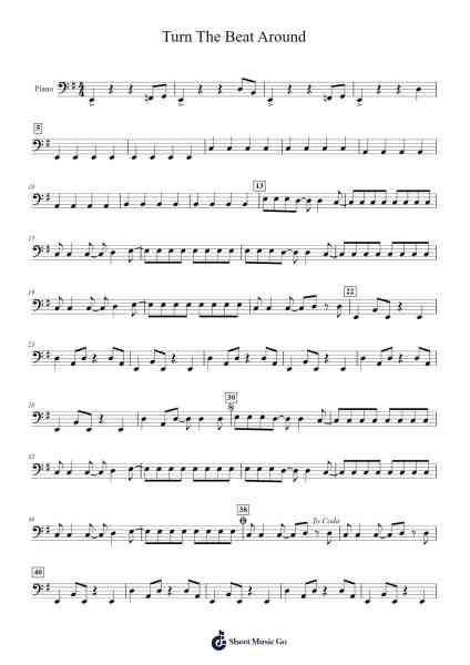 Turn The Beat Around Sheet Music by -Arr.Ution Foxwer