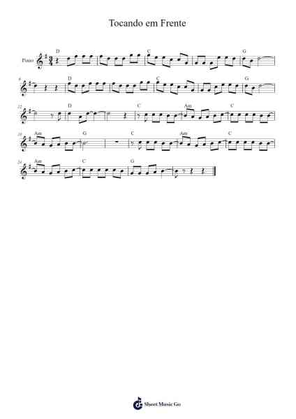 Tocando em Frente Sheet Music by Almir Sater/Renato Teixeira-Arr.Kyleret Earlkyle