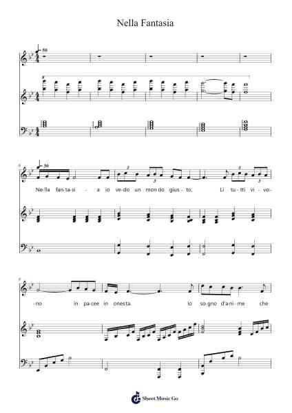 Nella Fantasia Sheet Music by Il Divo-Arr.Nyroy Vebe