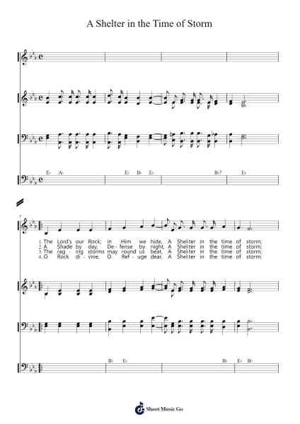 A Shelter in the Time of Storm Sheet Music by Ira David Sankey-Arr.Sailstha