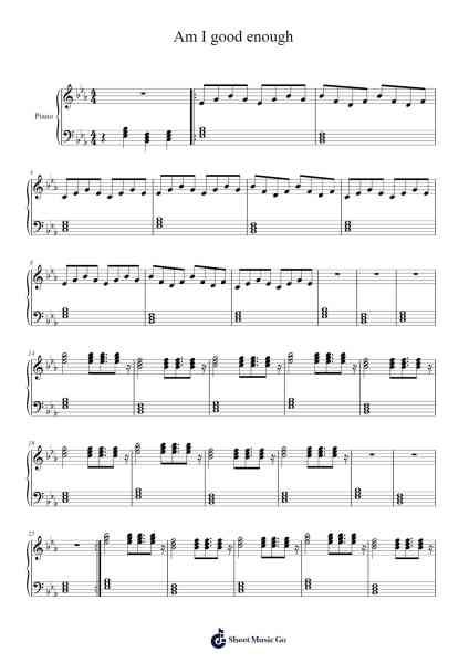 Am I good enough Sheet Music by Marike Boon-Arr.Kebert Jehan