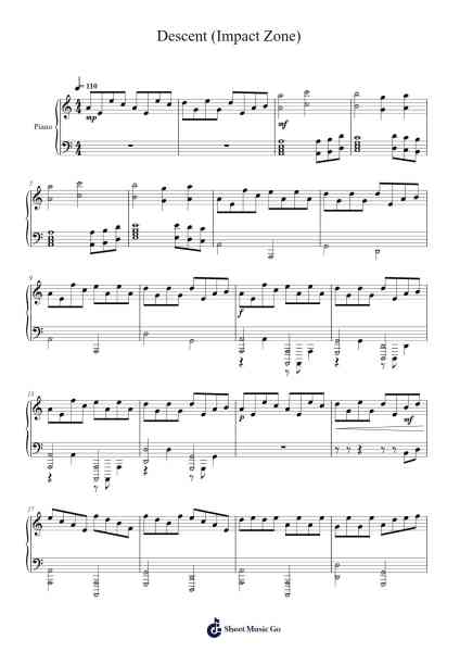 Descent (Impact Zone) Sheet Music by Joakim Sandberg-Arr.Sainsthea Flind