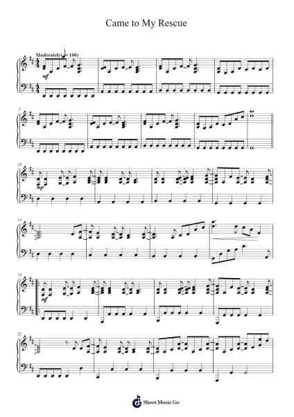 Came to My Rescue Sheet Music by Hillsong United-Arr.Manbeard Lylaine