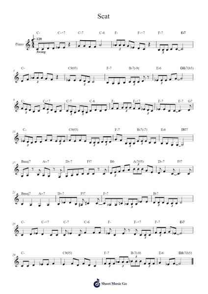 Scat Sheet Music by -Arr.Calbrown Yertate