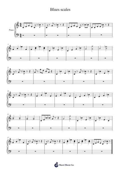 Blues scales Sheet Music by Danna Delos Reyes-Arr.Eyer