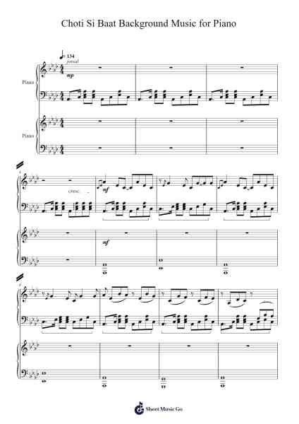 Choti Si Baat Background Music for Piano Sheet Music by Salil Chowdhury-Arr.Blanes Poyale