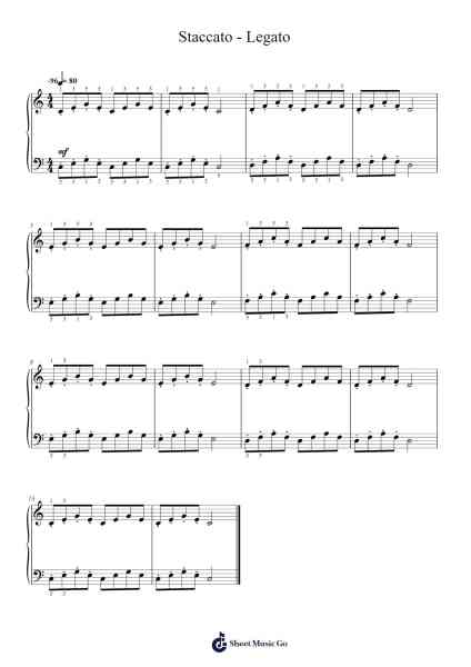 Staccato - Legato Sheet Music by Unknown author-Arr.Sret