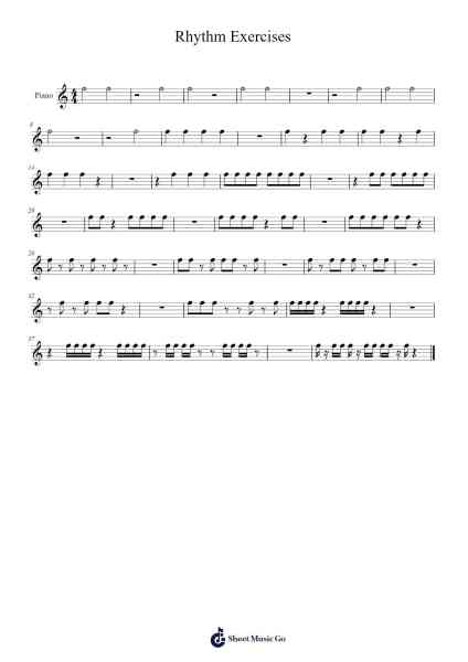 Rhythm Exercises Sheet Music by Magjah Dunnridge-Arr.Shedave Dwightrene