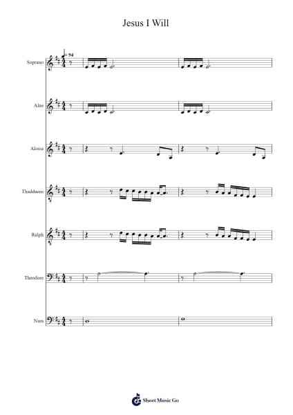 Jesus I Will Sheet Music by Philips, Craig and Dean-Arr.Lytckey Comnel