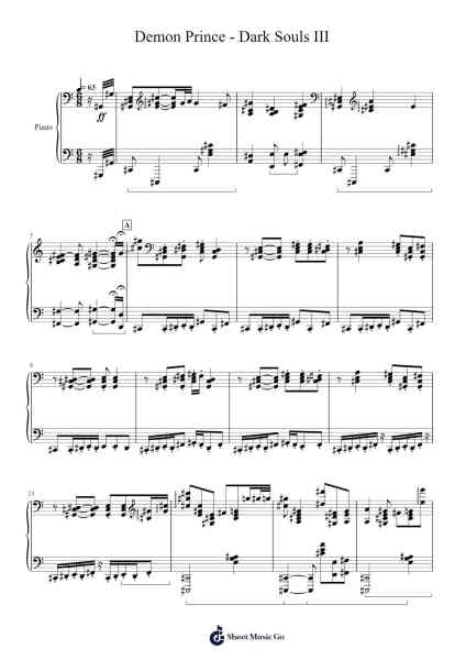 Demon Prince Sheet Music by Yuka Kitamura-Arr.Roockey