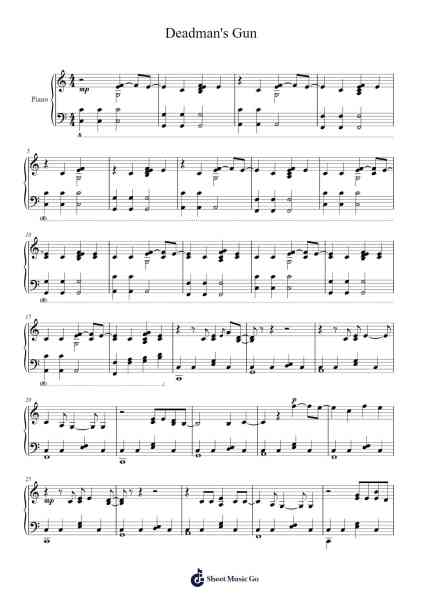 Deadman's Gun Sheet Music by Ashtar Command-Arr.Yetkim Vauglvis