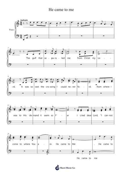He came to me Sheet Music by josephsoriano-Arr.Thoclare
