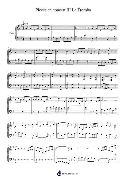 Pièces en concert III La Tromba Sheet Music by François Couperin-Arr.Carlwilde Yonngcam