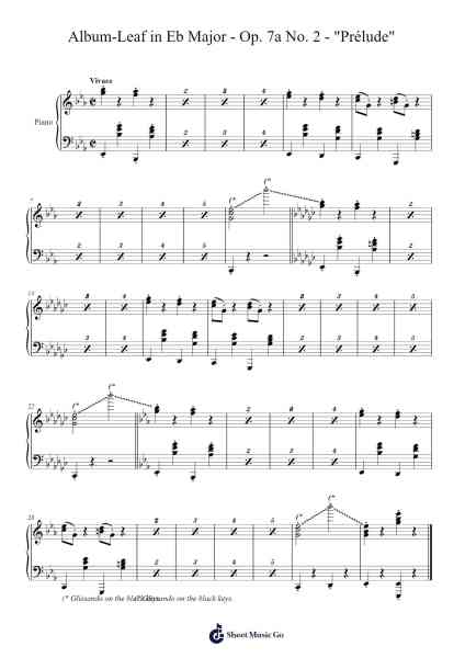 Album-Leaf in Eb Major, Op. 7a No. 2 "Prélude" Sheet Music by Joseph Xie-Arr.Rhysboyce