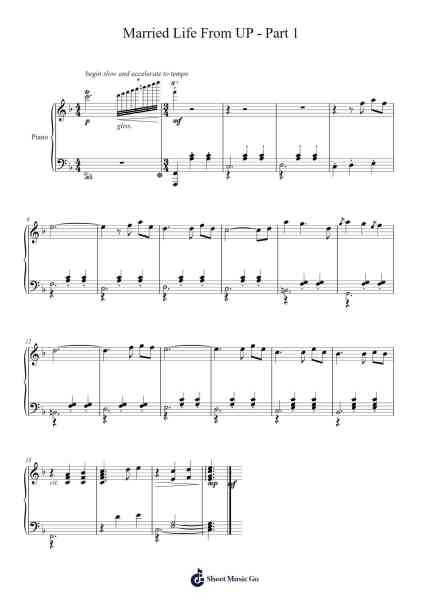 Married Life (From "Up") Sheet Music by Michael Giacchino-Arr.Viten Sun