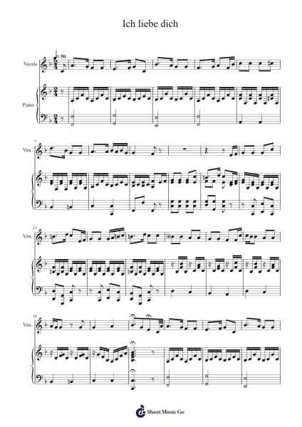 Ich liebe dich Sheet Music by Ludwig van Beethoven-Arr.Wyattnix Abniel
