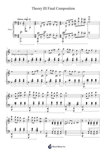Theory III Final Composition Sheet Music by -Arr.Loulup