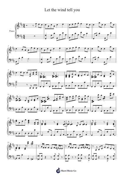 Let the wind tell you Sheet Music by ChiliChill-Arr.Blajeames Yulewood