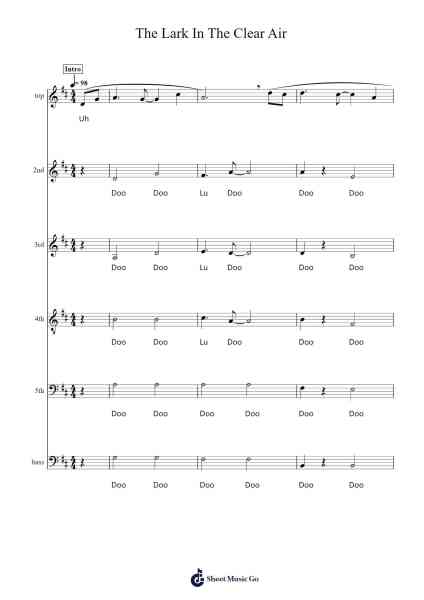 The Lark in the Clear Air Sheet Music by Rajaton-Arr.Hula