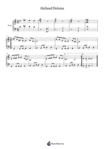 Halland/Dalarna Sheet Music by Mojang AB-Arr.Hartkeats