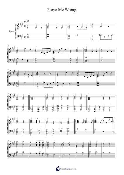 Prove Me Wrong Sheet Music by -Arr.Temchell Thompro