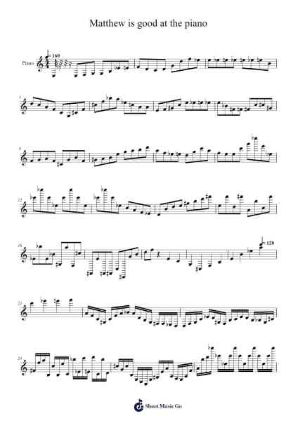 Matthew is good at the piano Sheet Music by Bashmet/Austin James Duffee-Arr.Buckclough Woogold