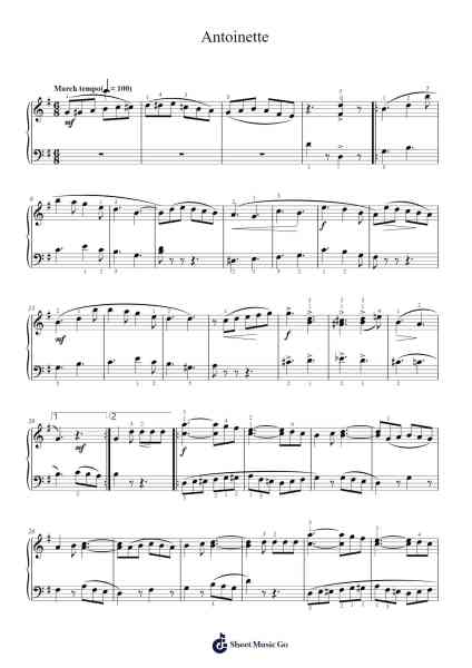 Antoinette โน้ตเพลงโดย Scott Joplin-Arr.Jonric