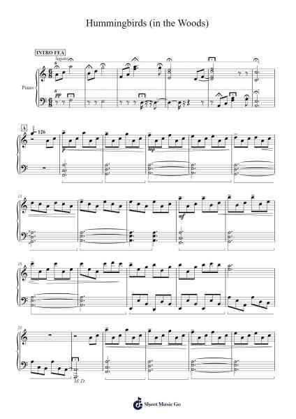 Hummingbirds (in the Woods) Sheet Music by Henann-Arr.Gregrace Glennjob