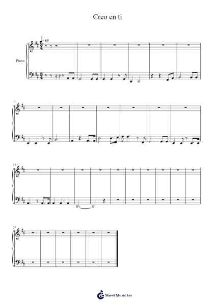 Creo en ti Sheet Music by Mapel Sibylgene-Arr.Galepiers Vasa