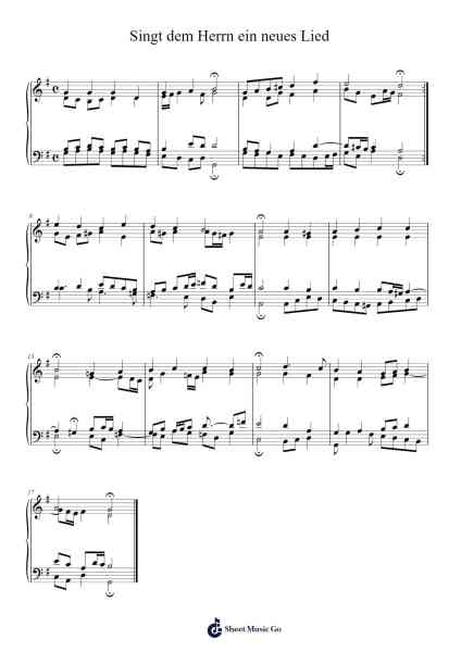 Singt dem Herrn ein neues Lied 樂譜由 Unknown author - 編曲 Leighruth