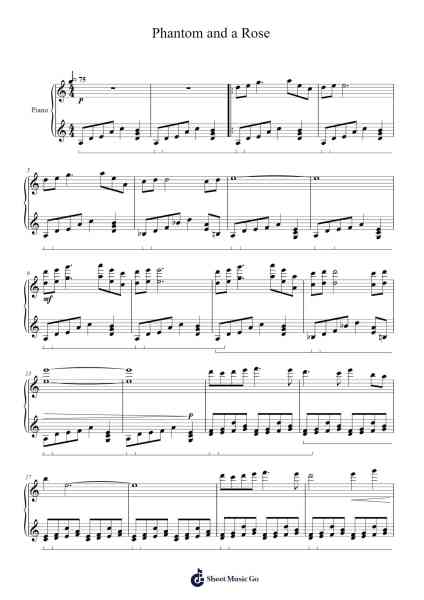Phantom and a Rose Sheet Music by Hiroki Kikuta-Arr.Woodcie Budad