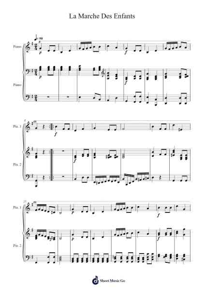 La Marche Des Enfants Sheet Music by Franz Schubert-Arr.Maudfox Mikejames
