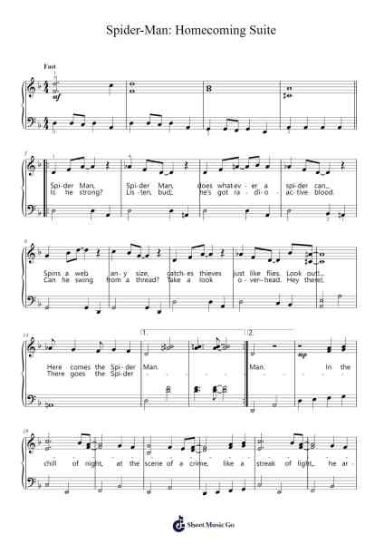Spider-Man: Homecoming Suite Sheet Music by Michael Giacchino-Arr.Norgiles